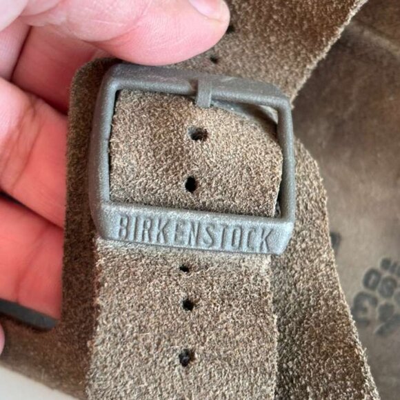 Birkenstock Mens Arizona Soft Footbed 2 Strap Slippers Brown Size 43 - Picture 3 of 7
